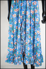 'Blue Belle' Floral Cotton Midi Dress