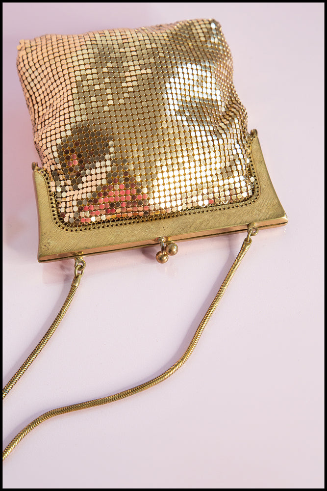 Vintage 1970s Gold Mesh Disco Purse (small)