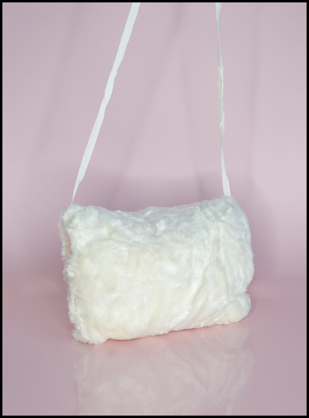 Ivory Faux Fur Muff Hand warmer Bag