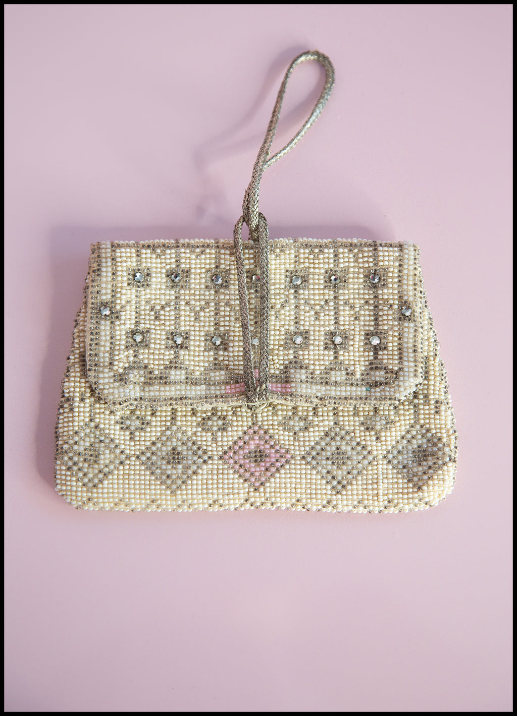 Vintage 1920s Pastel Art Deco Beaded Purse