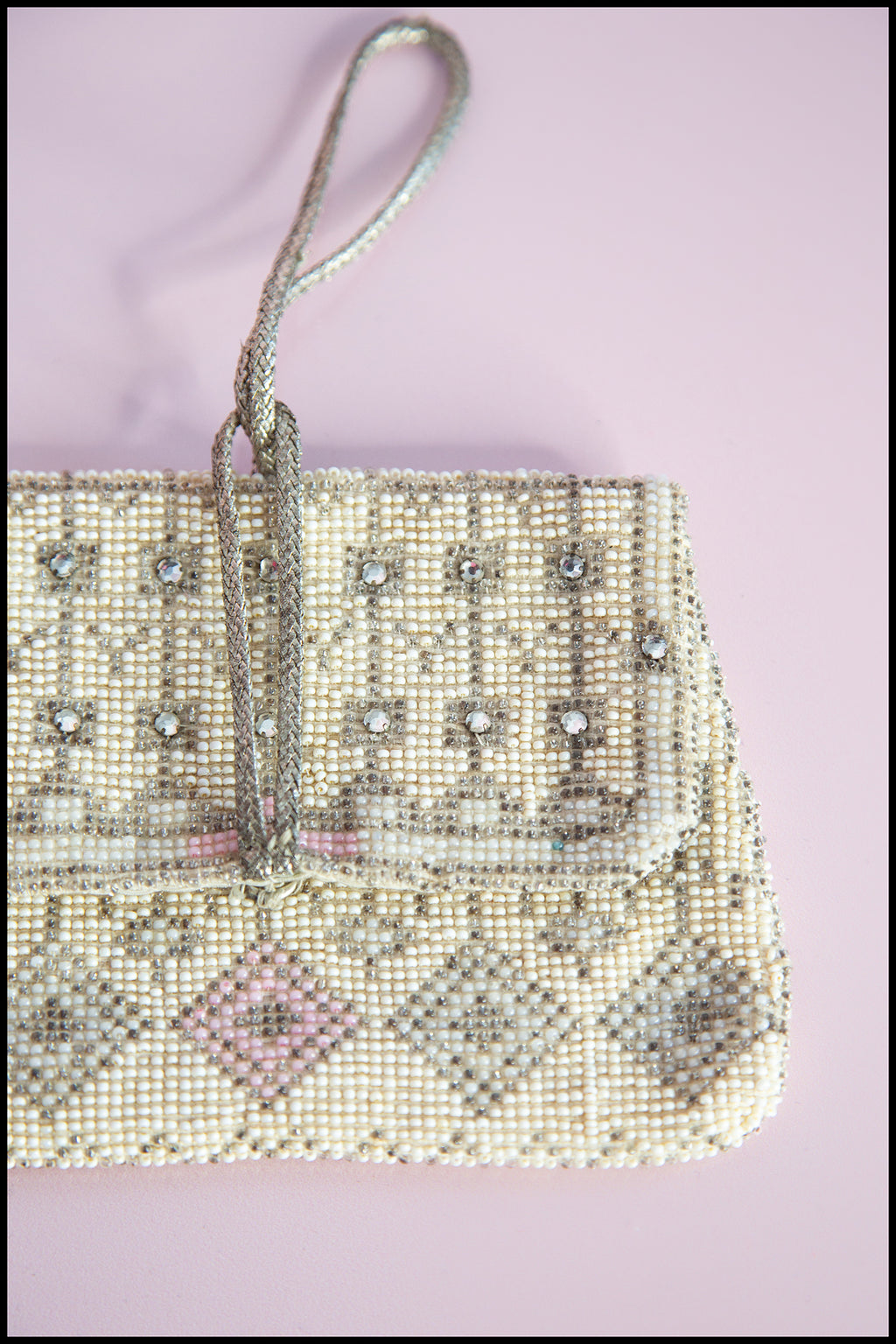 Vintage 1920s Pastel Art Deco Beaded Purse