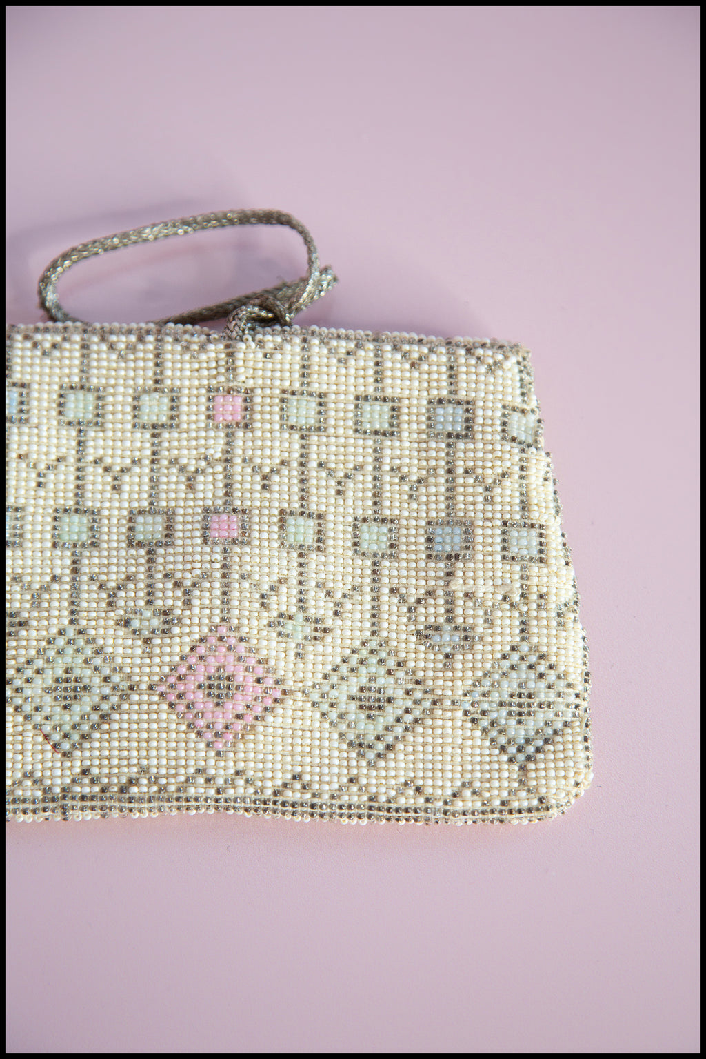 Vintage 1920s Pastel Art Deco Beaded Purse