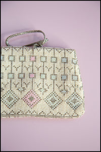 Vintage 1920s Pastel Art Deco Beaded Purse