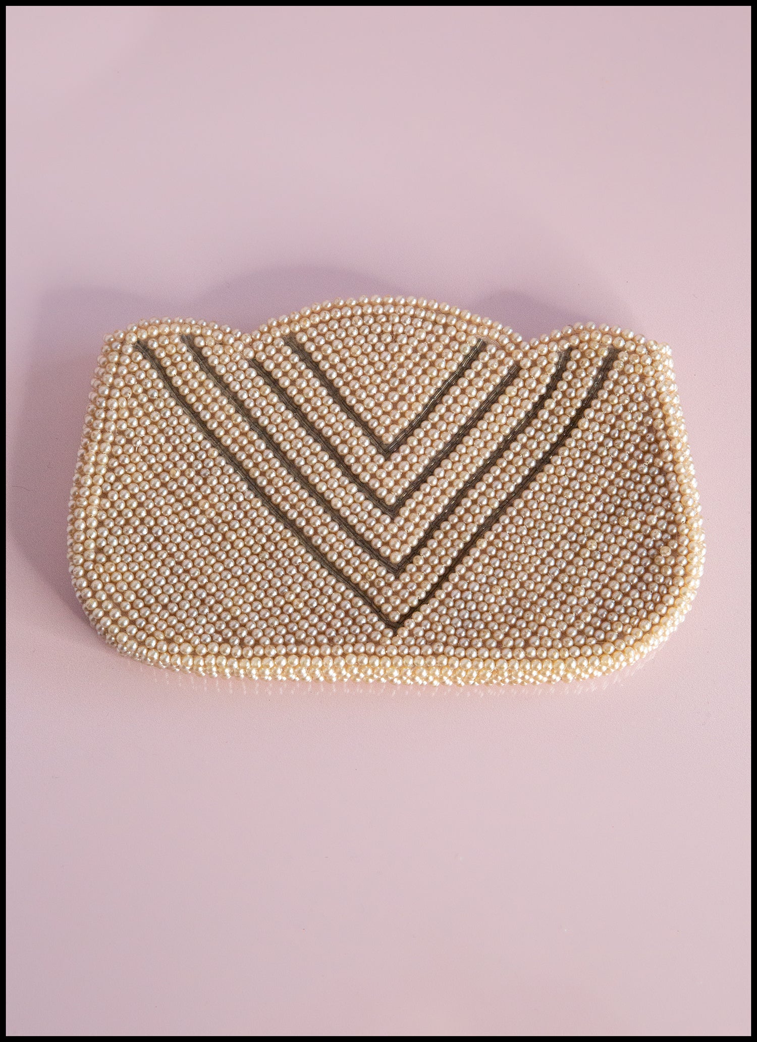 Vintage 1930s Art Deco Pearl Clutch Purse