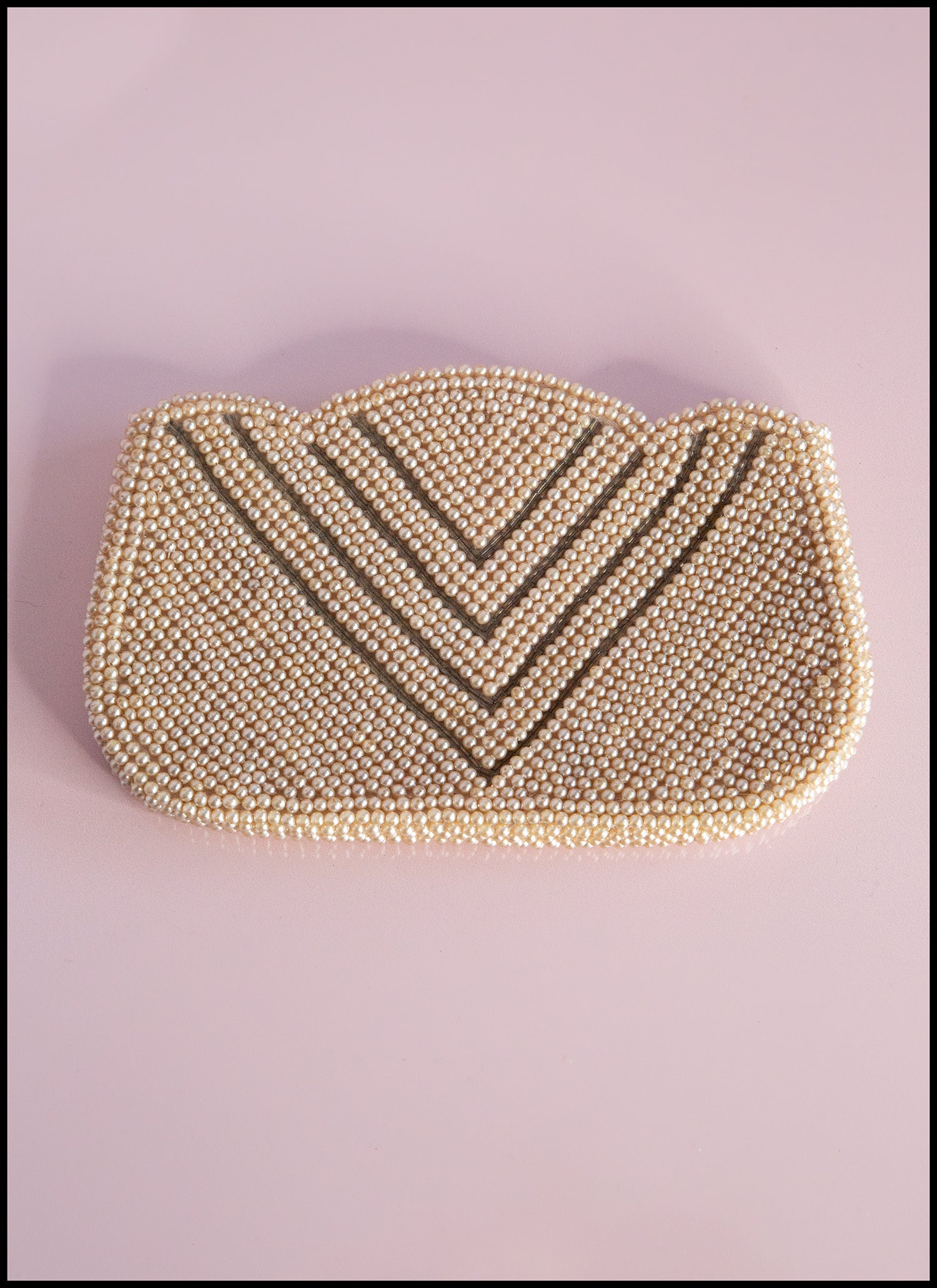 1950s Vintage Pearl & Bead Clutch Bag