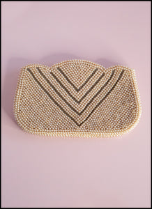 Vintage 1930s Art Deco Pearl Clutch Purse