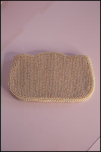 Vintage 1930s Art Deco Pearl Clutch Purse
