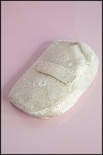 Vintage 1920s Ivory Glass Beaded Belt Purse