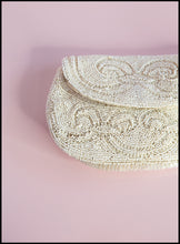 Vintage 1920s Ivory Glass Beaded Belt Purse