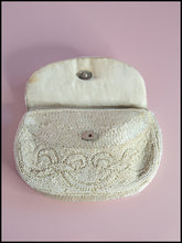 Vintage 1920s Ivory Glass Beaded Belt Purse