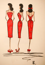 Crimson Red Velvet Cocktail Dress