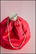 Vintage 1950s Shocking Pink Satin Evening Bag