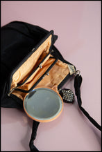 Vintage 1950s Black Taffeta Evening Bag