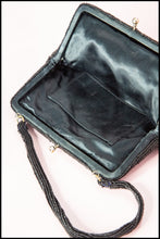 Vintage 1940s Black Bugle Beaded Bag
