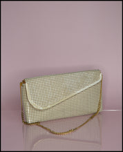 Vintage 1970s Cream Glomesh Clutch Bag