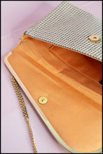 Vintage 1970s Cream Glomesh Clutch Bag