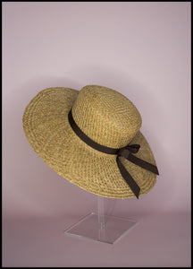 Vintage 1970s Wide Brimmed Straw Hat
