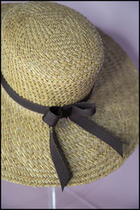Vintage 1970s Wide Brimmed Straw Hat
