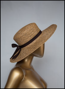 Vintage 1970s Wide Brimmed Straw Hat