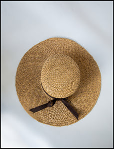 Vintage 1970s Wide Brimmed Straw Hat