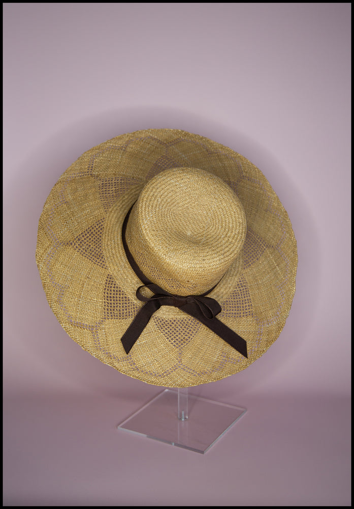 Vintage 1970s Heart Straw Hat