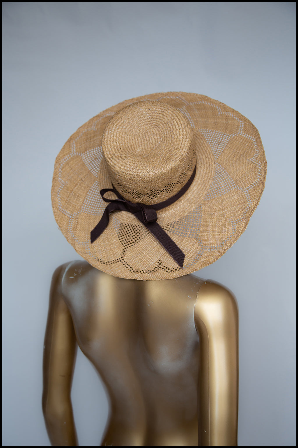 Vintage 1970s Heart Straw Hat
