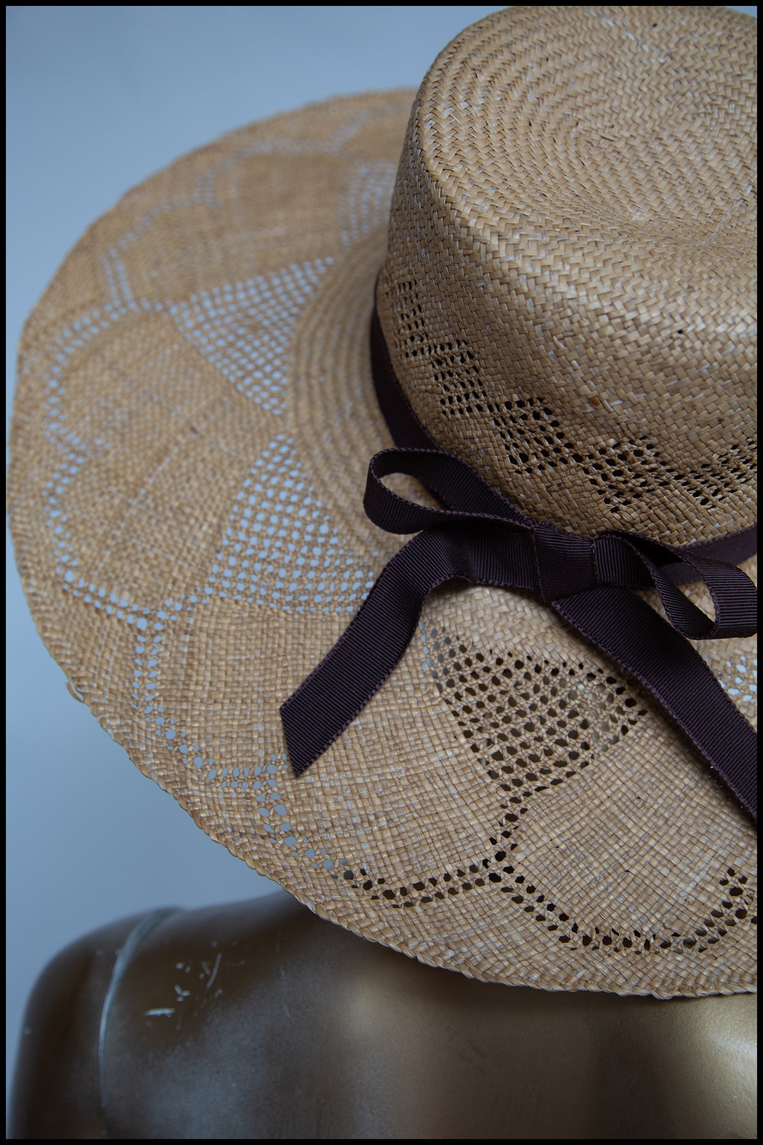 Vintage 1970s Heart Straw Hat
