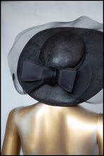 Vintage 1980s Black Dot Wide Brim Hat