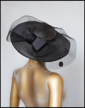 Vintage 1980s Black Dot Wide Brim Hat