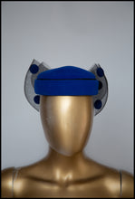 Vintage 1980s Blue Dot Pill Box Hat
