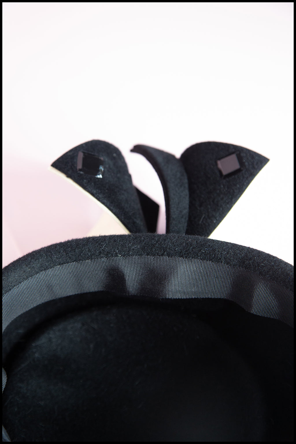 Vintage 1980s Black and White Pill Box Hat