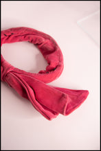RESERVED Vintage 1950s Pink Velvet Bow Hat