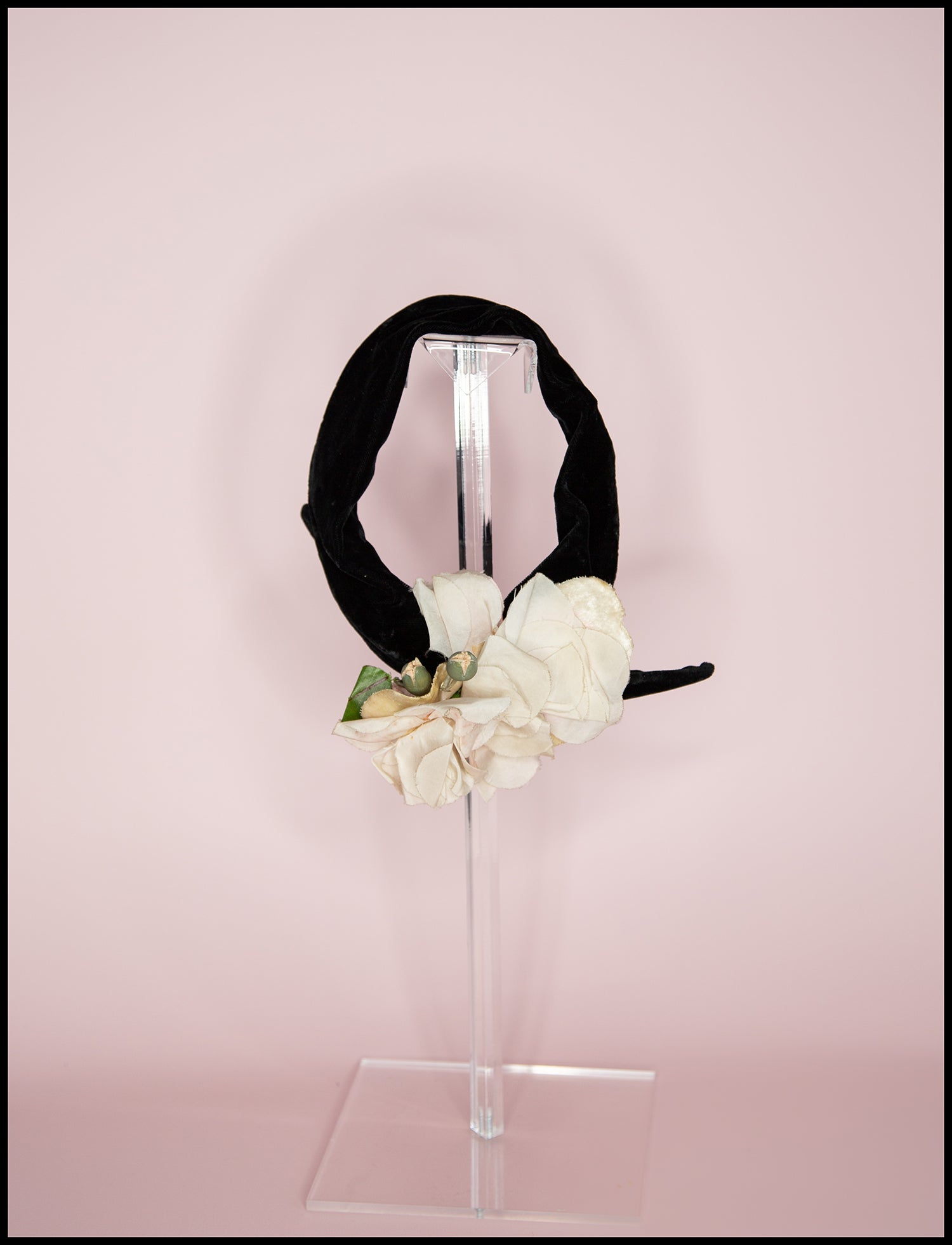 Vintage 1950s Velvet Fascinator Hat