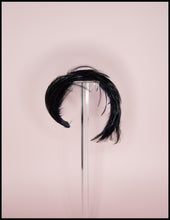 Vintage 1950s Navy Blue Feather Hairband