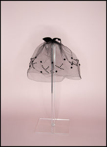 Vintage 1950s Black Dotty Veil