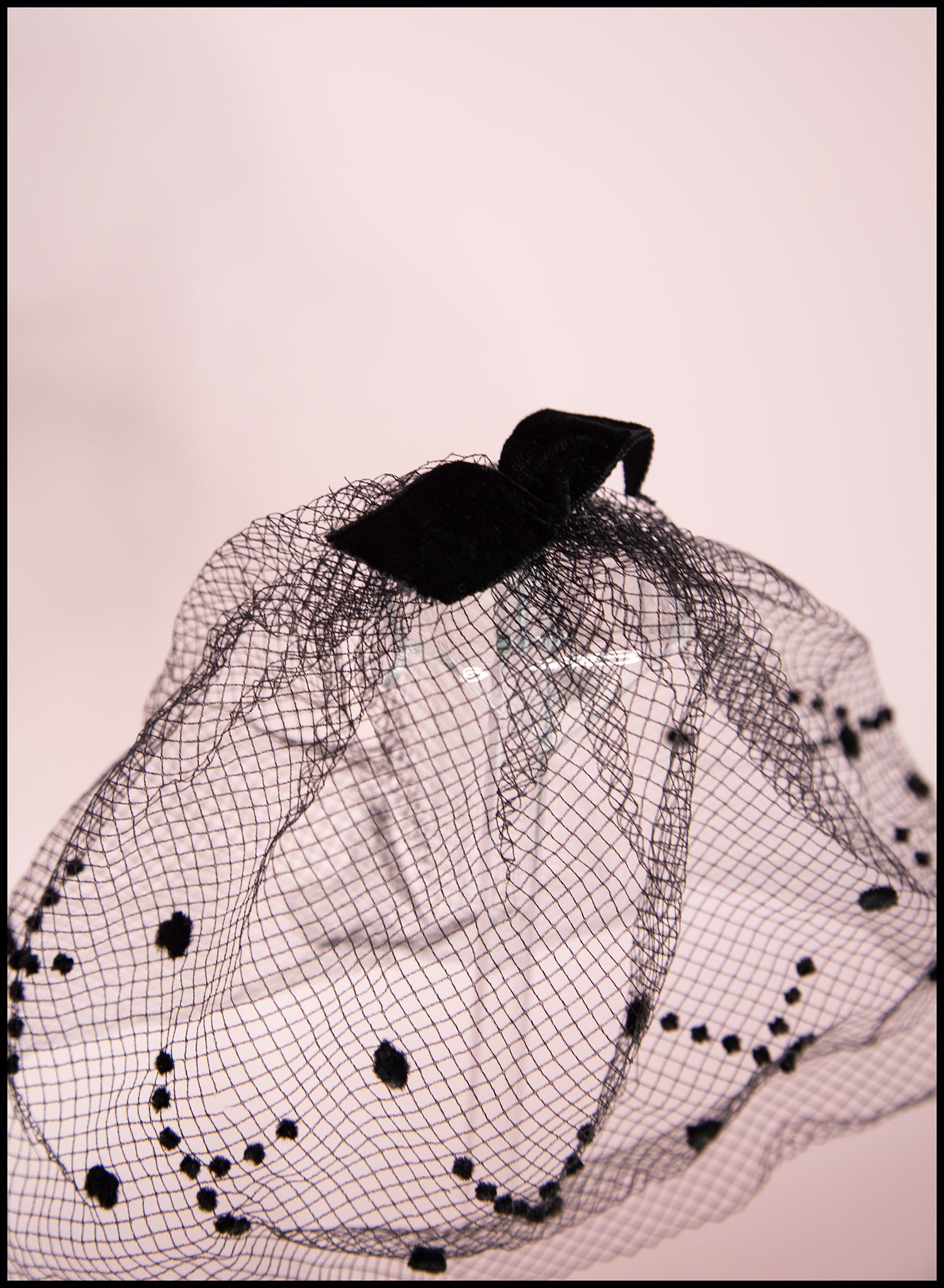 Vintage 1950s Black Dotty Veil
