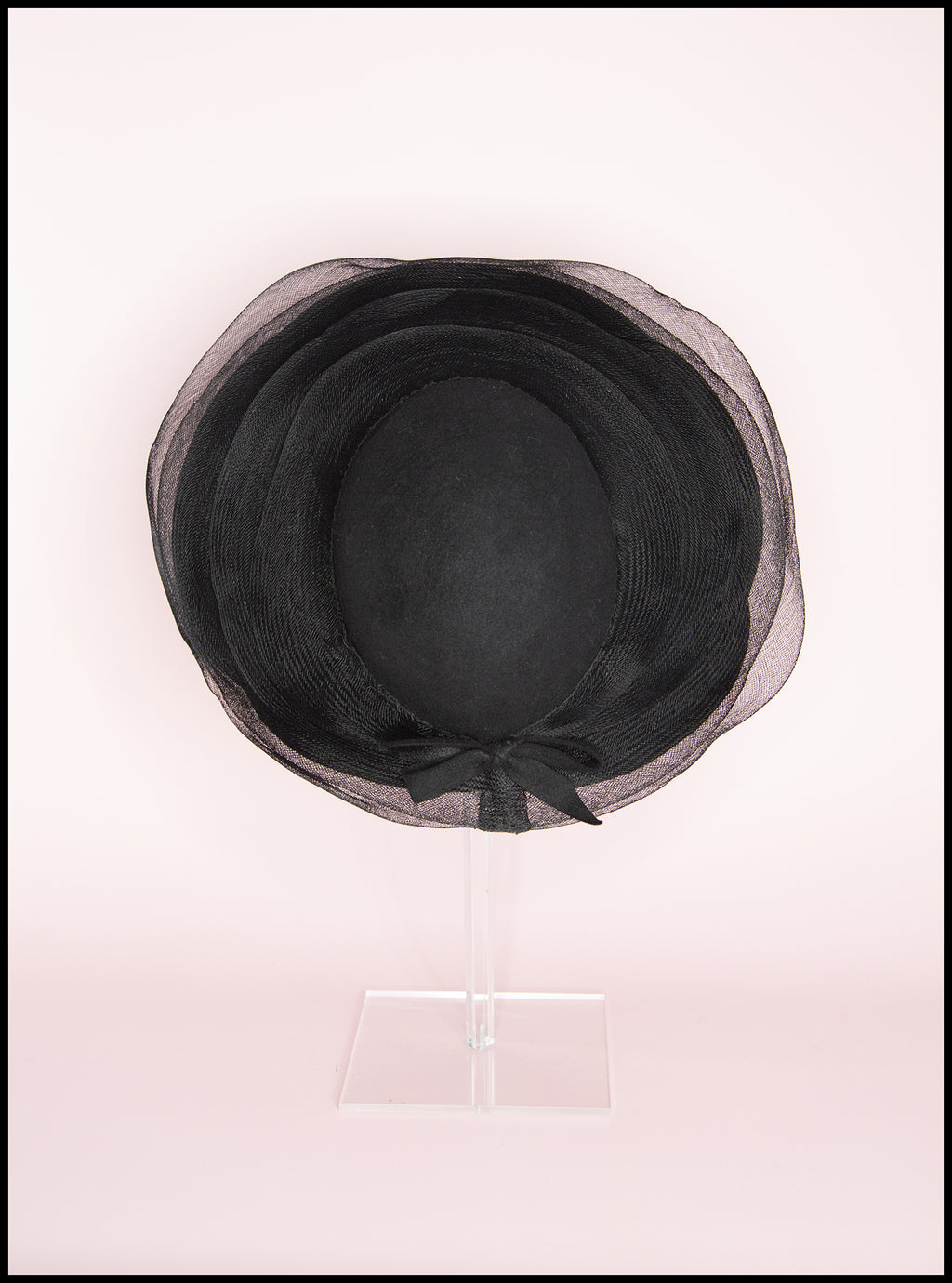 Vintage 1940s Black New Look Hat