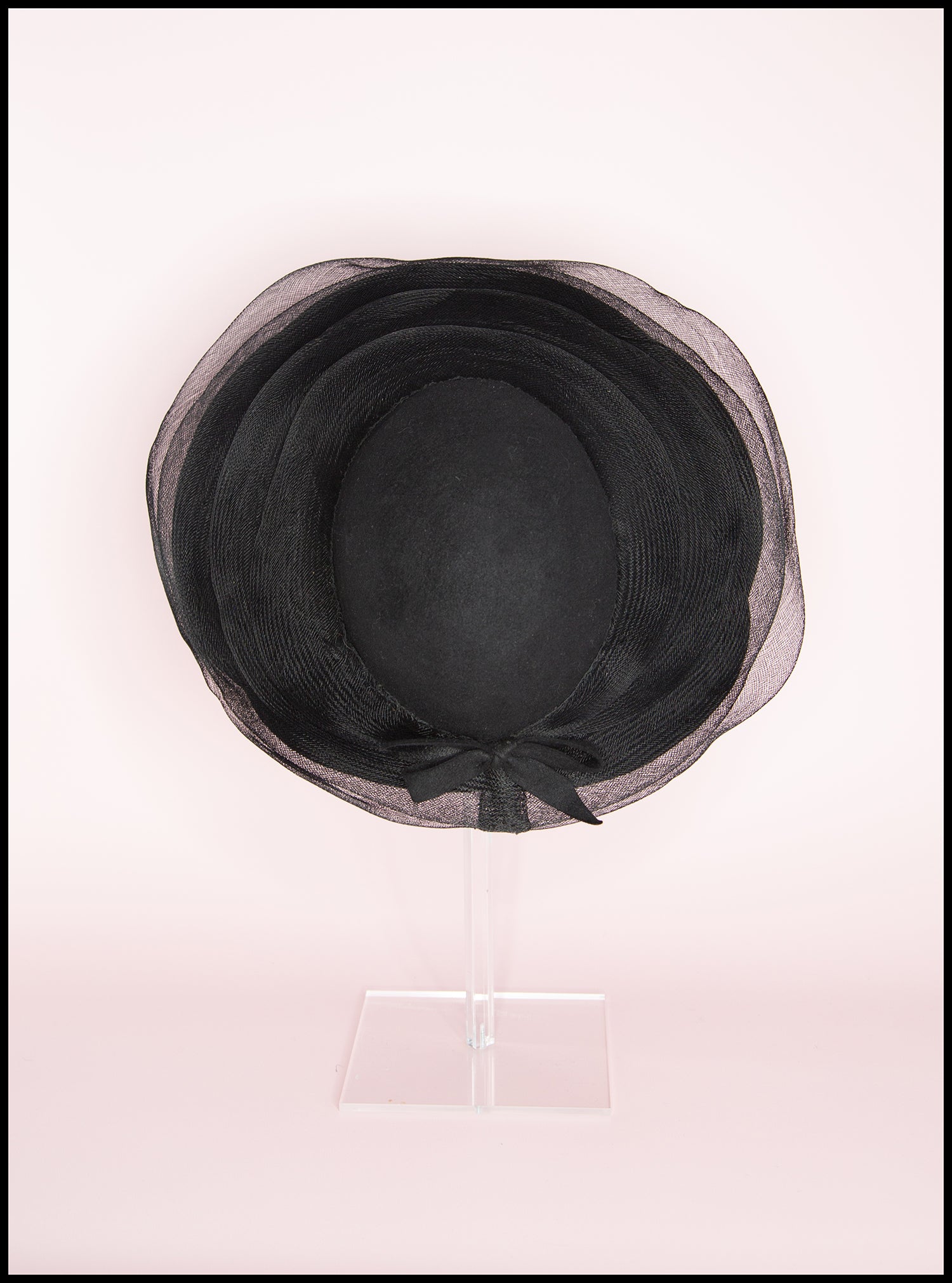 Vintage 1940s Black New Look Hat