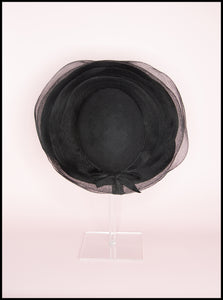 Vintage 1940s Black New Look Hat