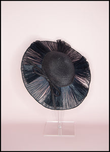 Vintage 1940s Navy Straw Hat (As Is)