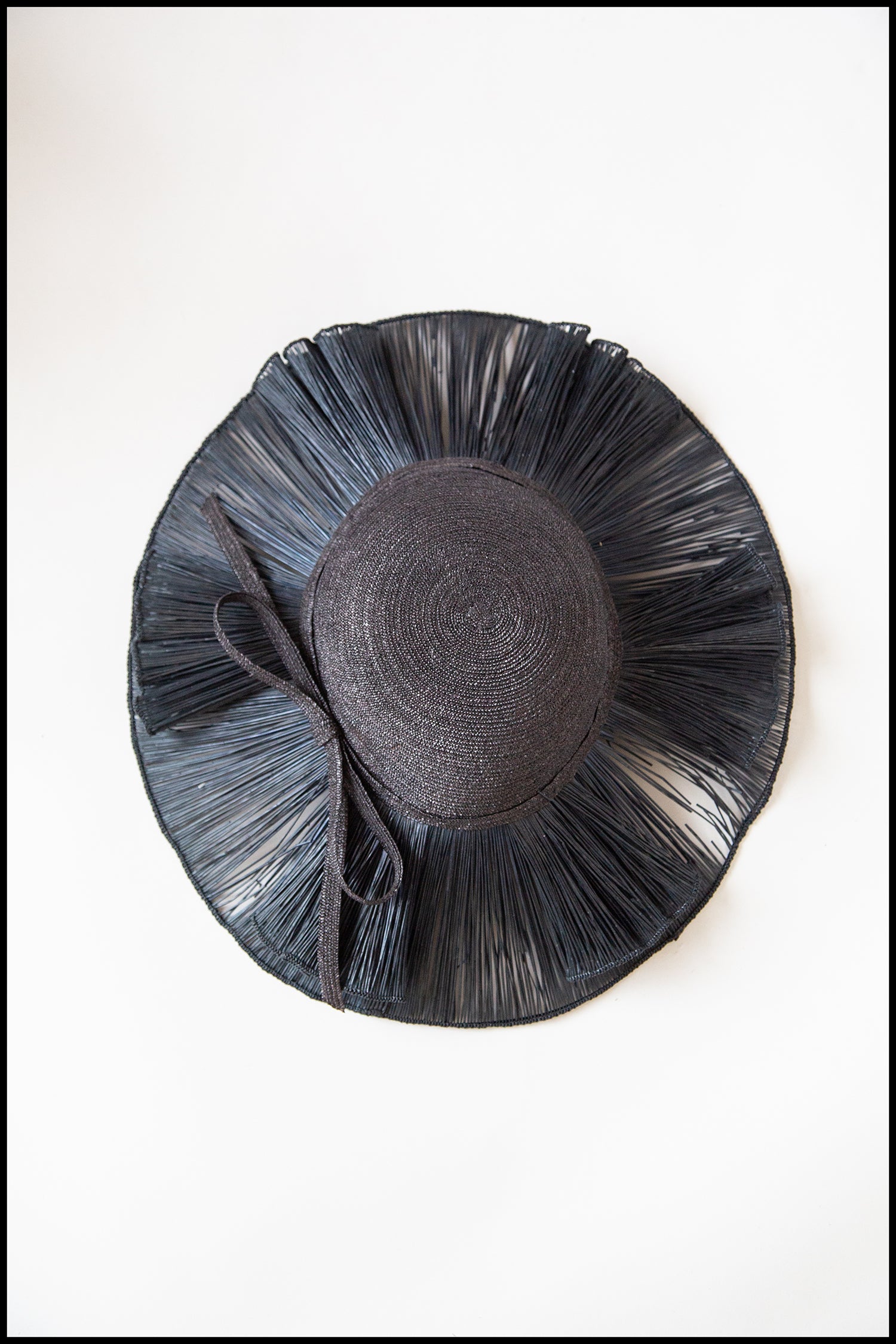Vintage 1940s Navy Straw Hat (As Is)
