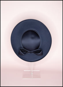 Vintage 1980s Navy Wide Brimmed Hat