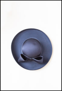 Vintage 1980s Navy Wide Brimmed Hat