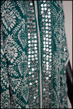 Vintage Large Mint Green Phulkari Embroidered Shawl