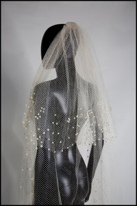 Vintage 1930s Velvet Dot Wedding Veil