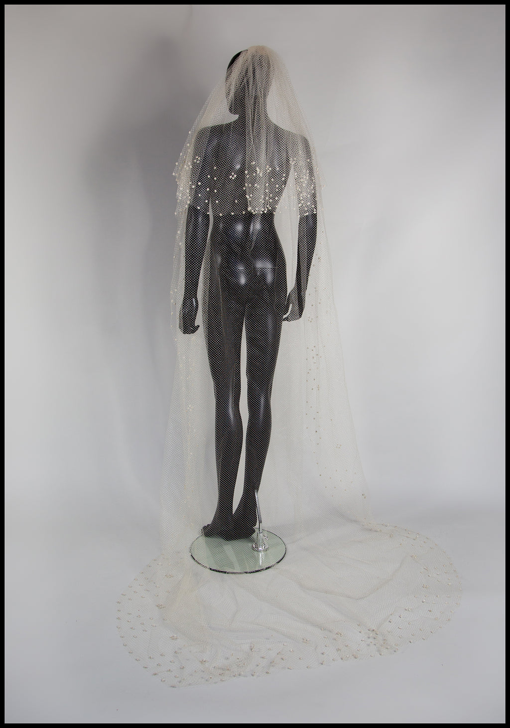Vintage 1930s Velvet Dot Wedding Veil