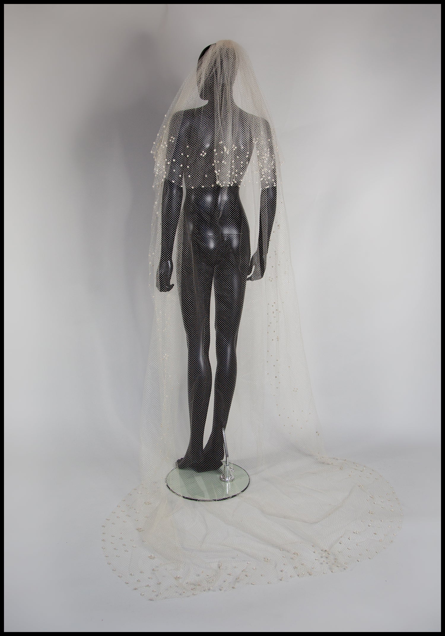 Vintage 1930s Velvet Dot Wedding Veil