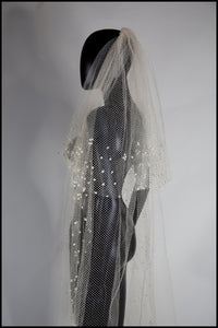 Vintage 1930s Velvet Dot Wedding Veil