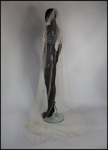 Vintage 1930s Velvet Dot Wedding Veil