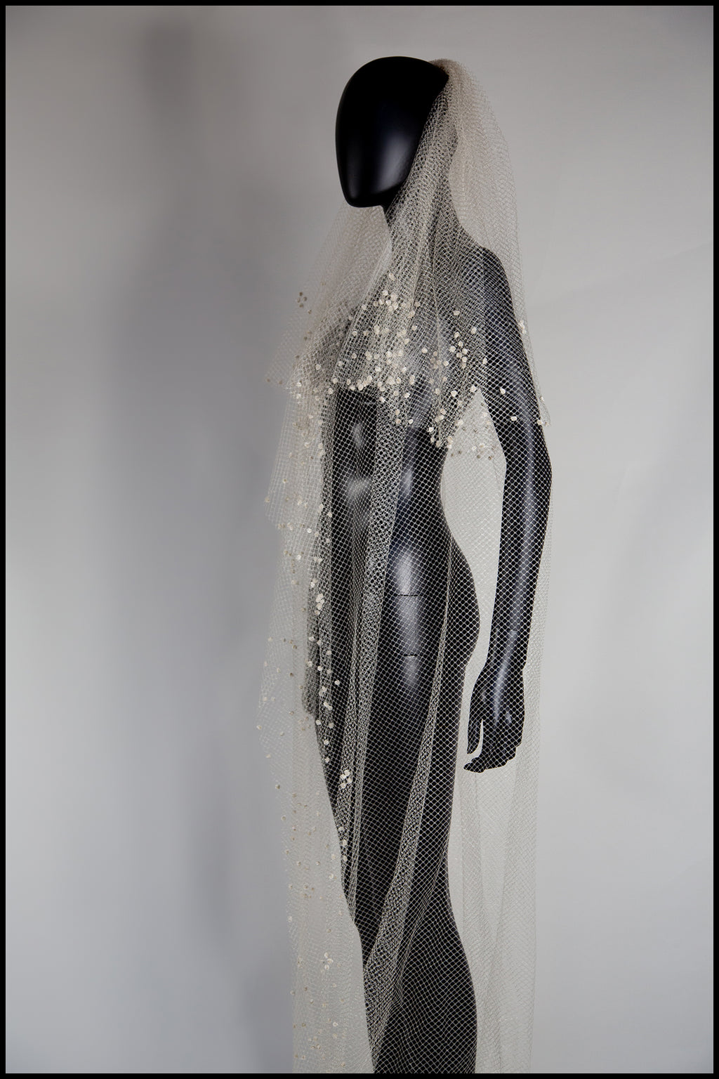 Vintage 1930s Velvet Dot Wedding Veil